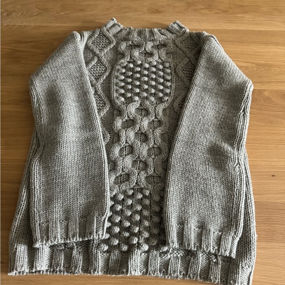 Gray Moncler Cable Knit Sweater - Size Small - Picture 5 of 11
